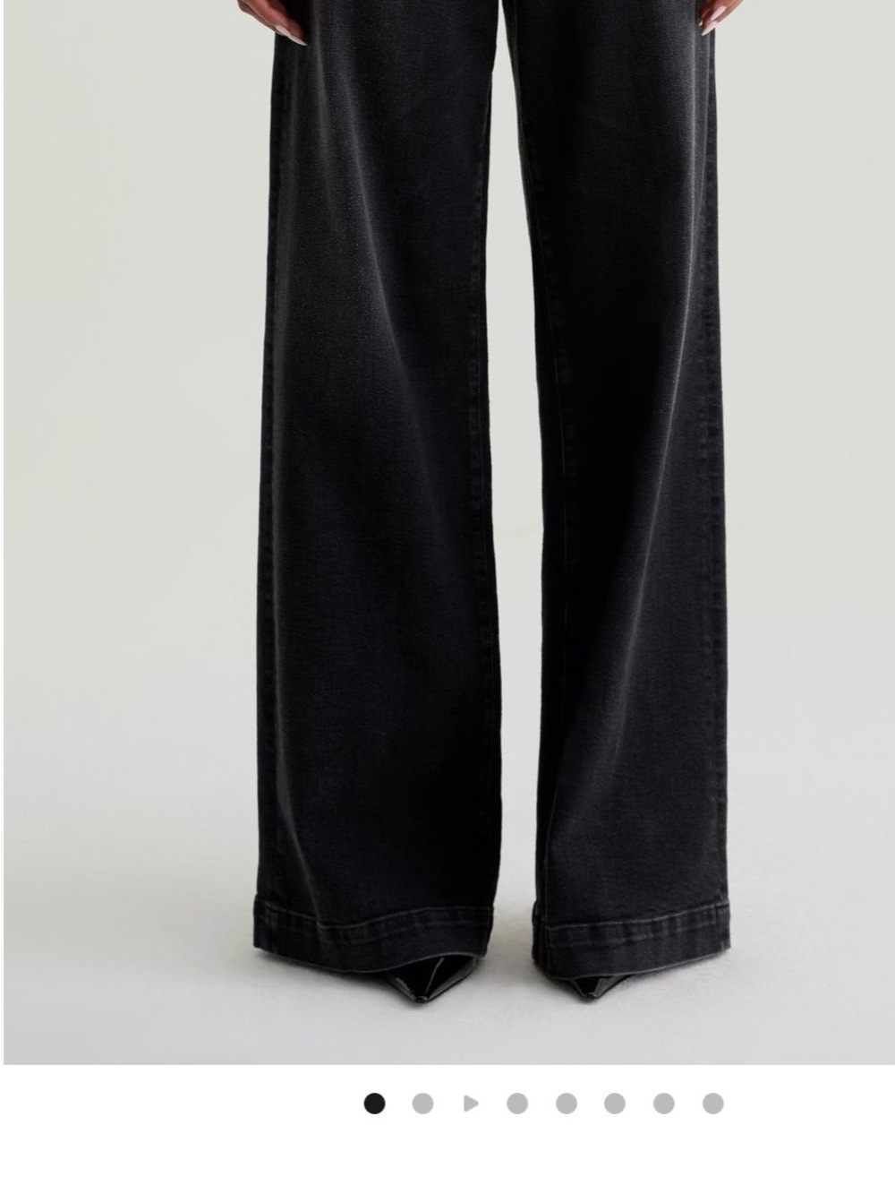 NEW with TAGS - AG Adriano Goldschmied Wide-Leg High-Rise Jeans in Black - Picture 2 of 4